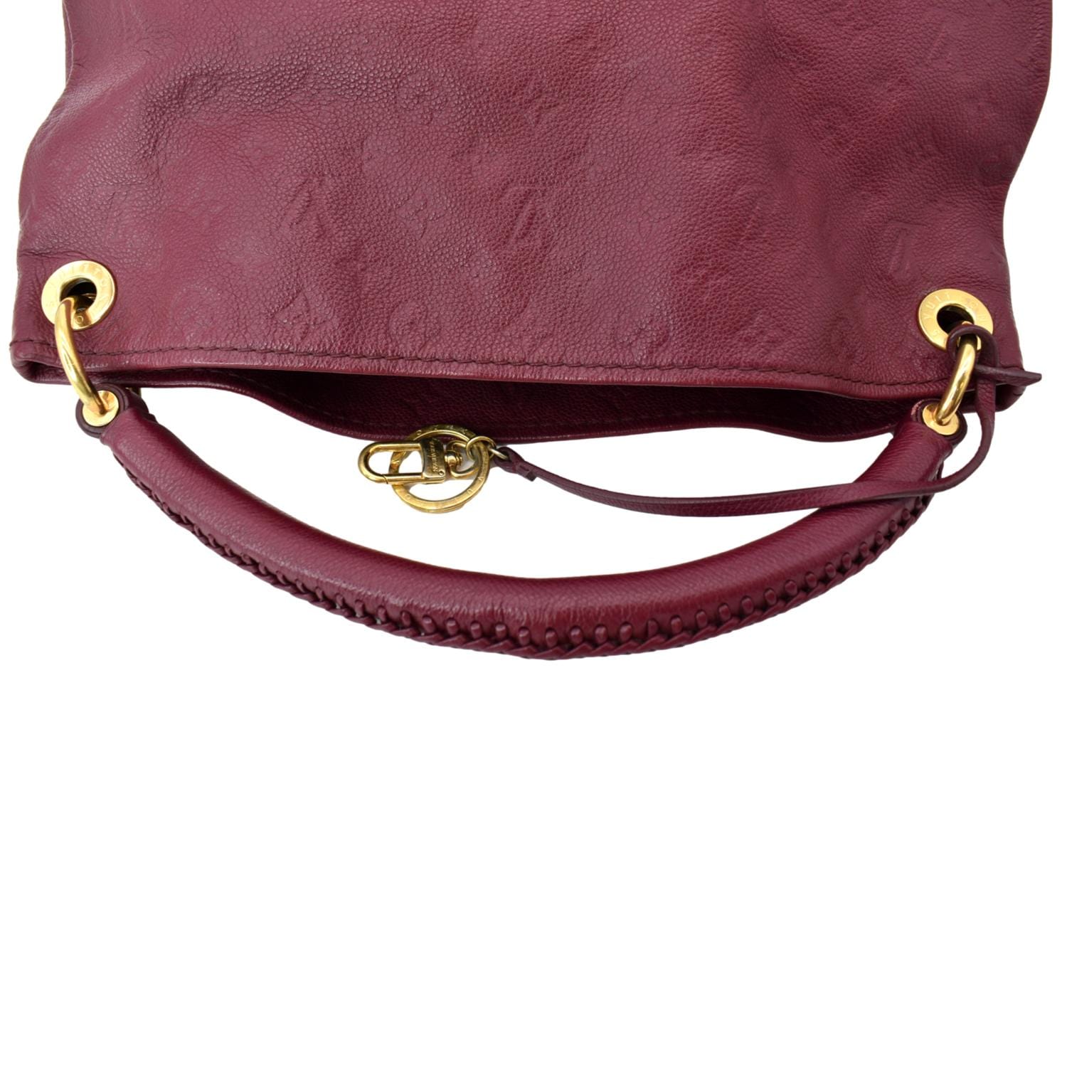 Authentic Louis Vuitton Pink Empreinte Leather Artsy mm Hobo Bag