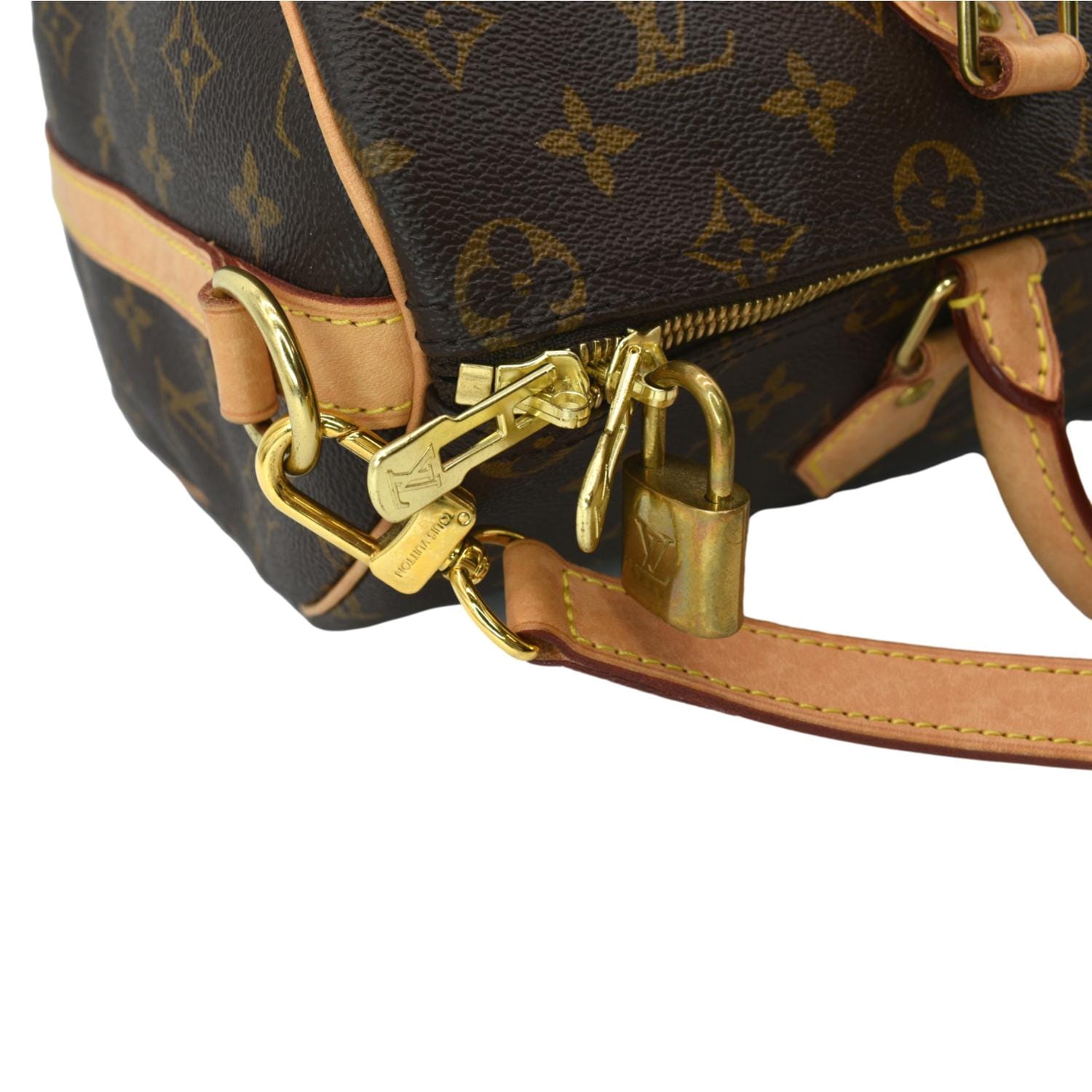Louis Vuitton Speedy bag 35 With shoulder strap Brown Cloth ref