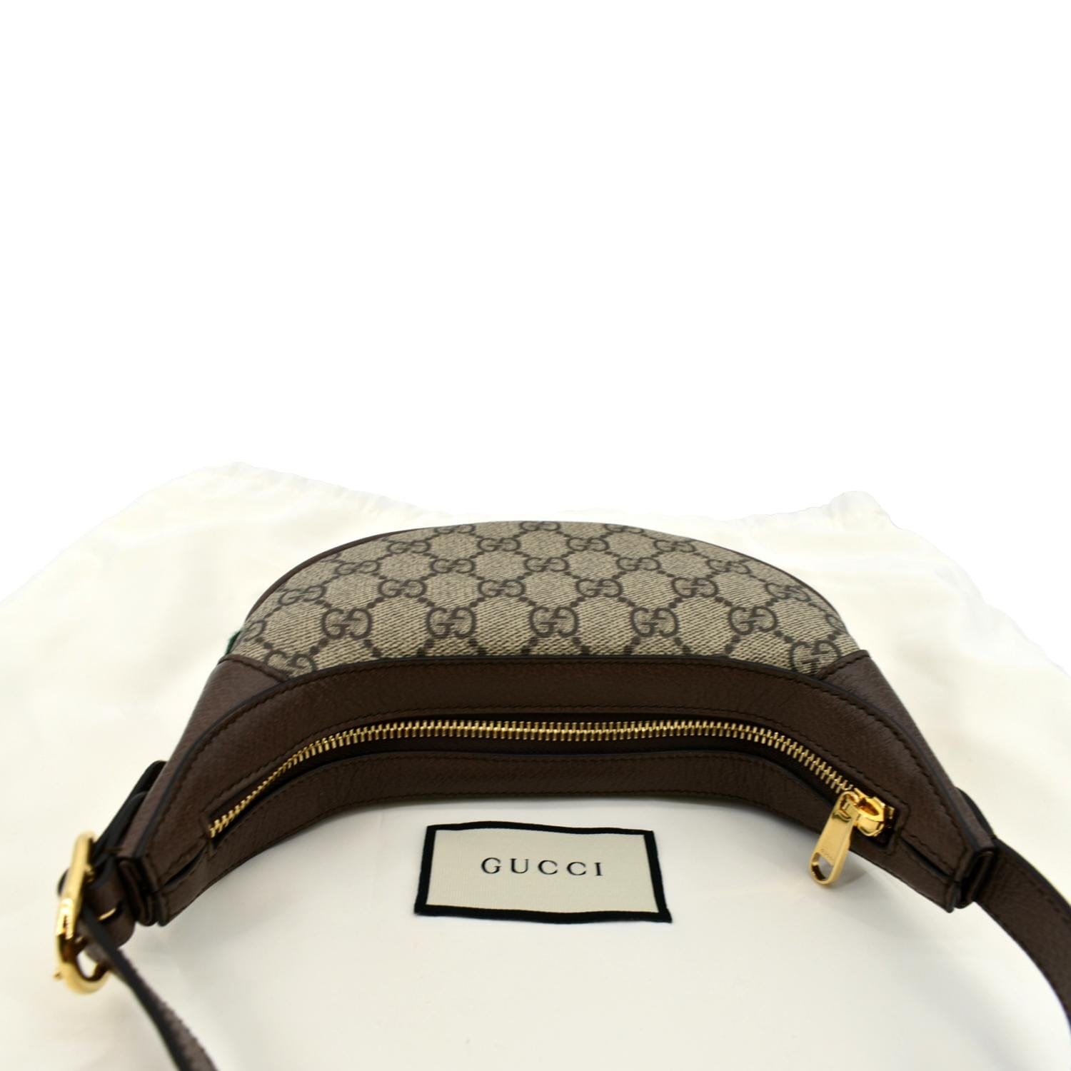 Gucci Ophidia small top handle bag Beige and ebony GG Supreme canvas