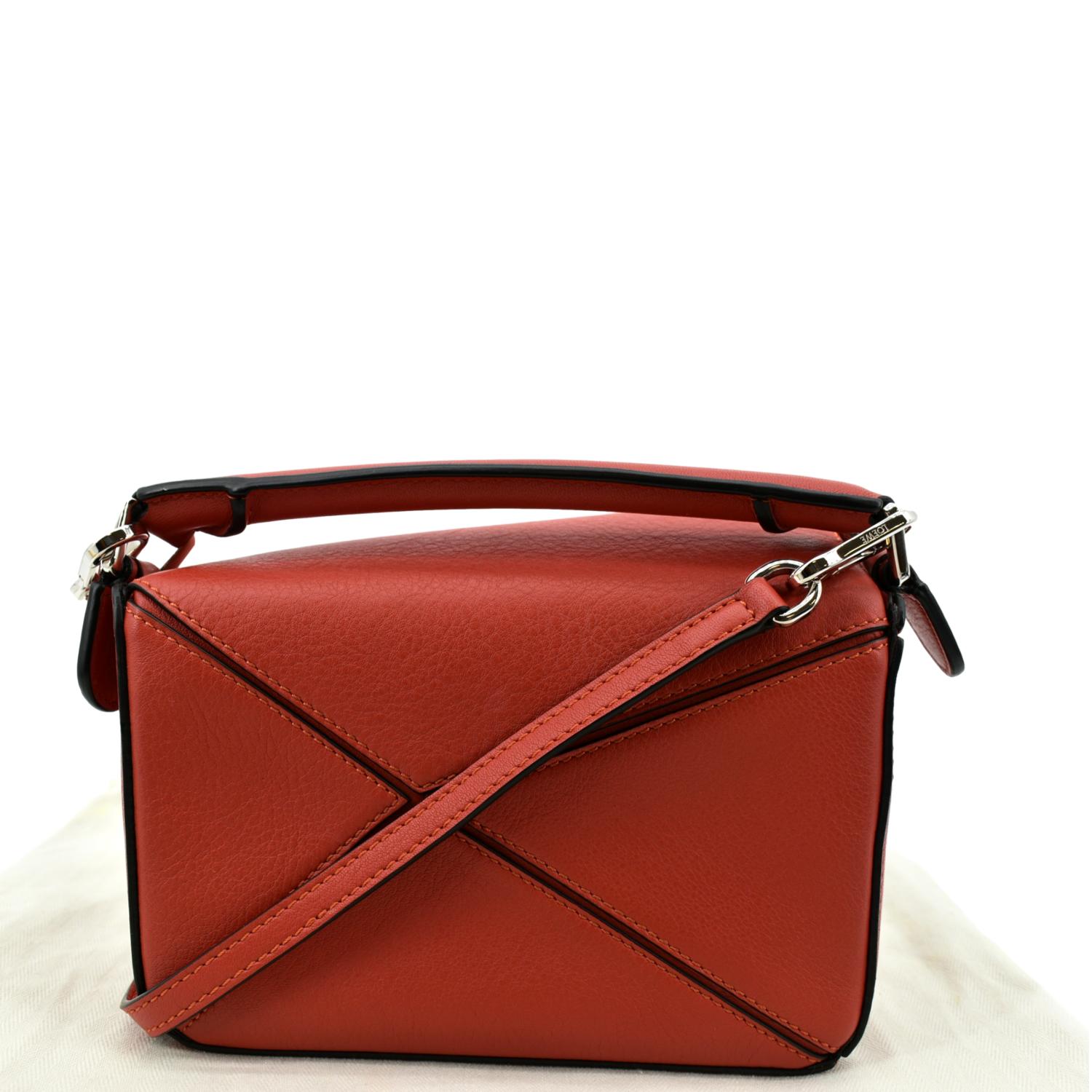 Shop LOEWE Puzzle Mini Leather Shoulder Bag