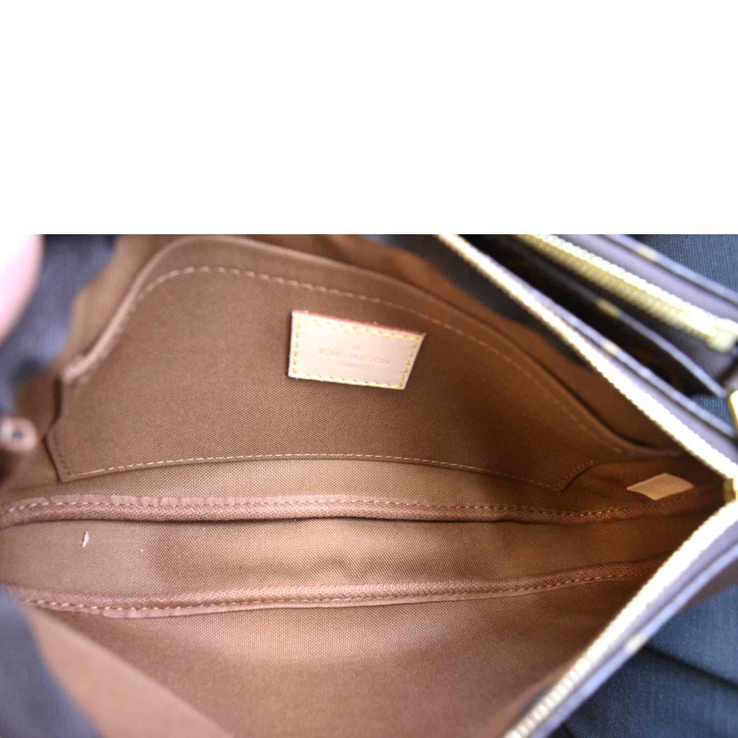 Louis+Vuitton+Multi+Pochette+Accessoires+Shoulder+Bag+Brown+Canvas