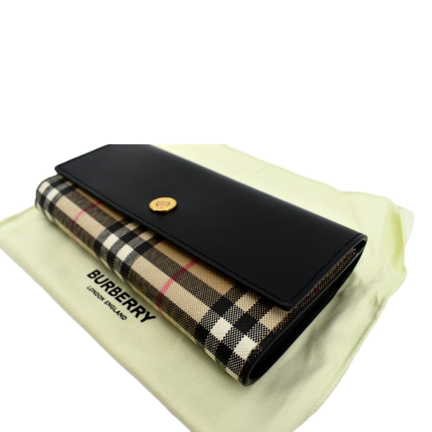 BURBERRY Long wallet Long Wallet Leather Gold