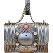 MIU MIU Silver Leather Matelasse Miu Lady Crossbody Bag