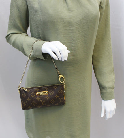 LOUIS VUITTON Monogram Canvas Milla MM Clutch Bag