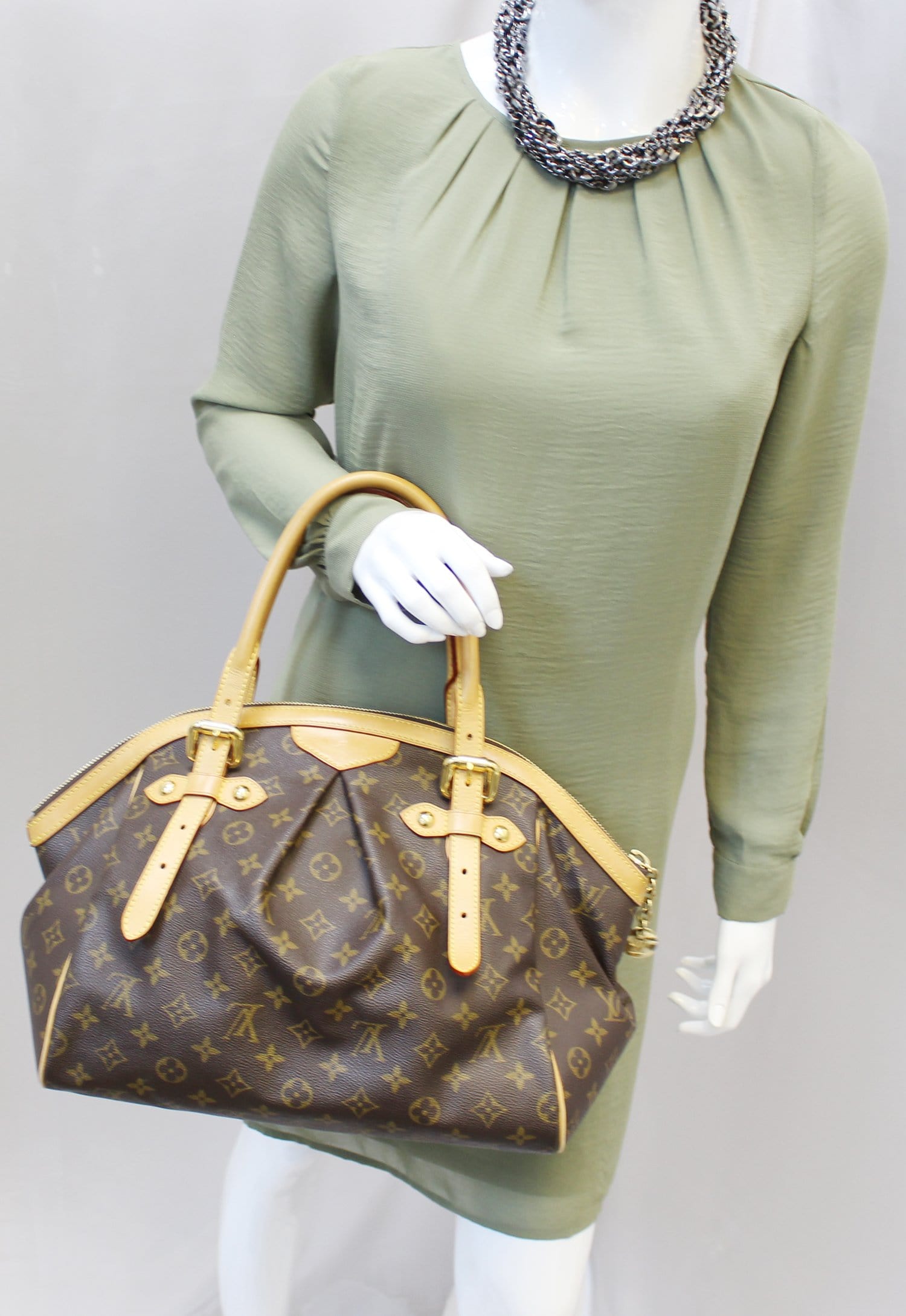 Tivoli leather handbag Louis Vuitton Brown in Leather - 35660515