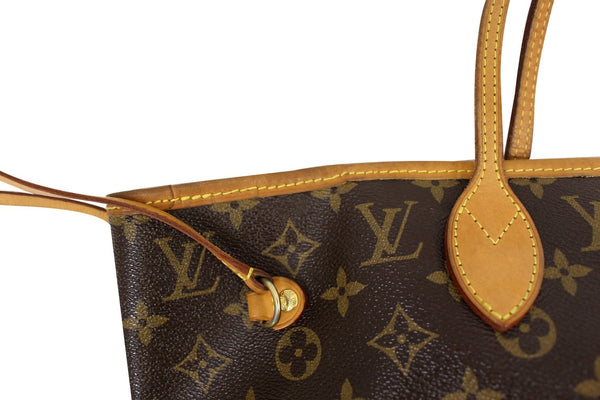 LOUIS VUITTON Monogram Neverfull MM Shoulder Bag w/Pouch Fuchsia