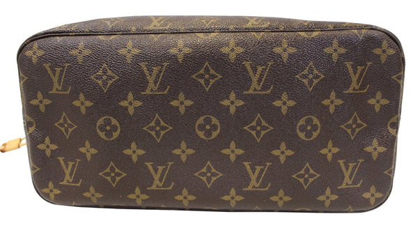 LOUIS VUITTON Monogram Neverfull MM Shoulder Bag w/Pouch Fuchsia