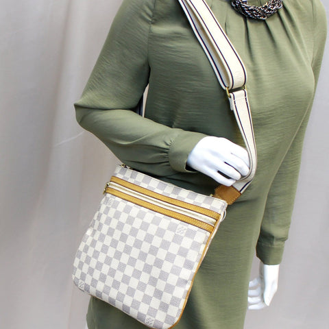 LOUIS VUITTON Damier Azur Pochette Bosphore Crossbody Bag