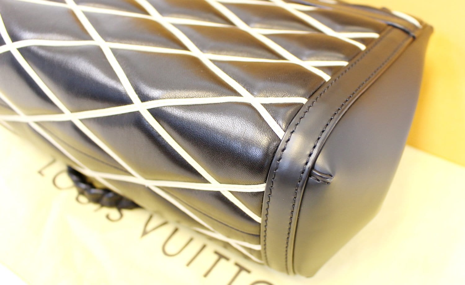 Louis Vuitton Beige?Black Malletage Pochette Flap Bag - ShopStyle