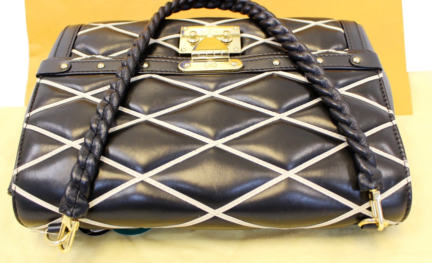 Louis Vuitton Naturel Lambskin Leather Malletage Pochette Flap Bag