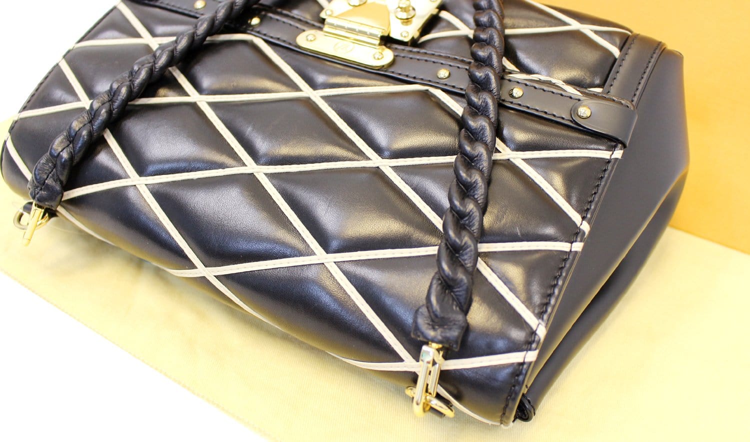 Brown Louis Vuitton Malletage Pochette Flap Bag