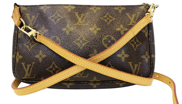 LOUIS VUITTON Monogram Canvas Pochette Accessoires Long Strap Pouch