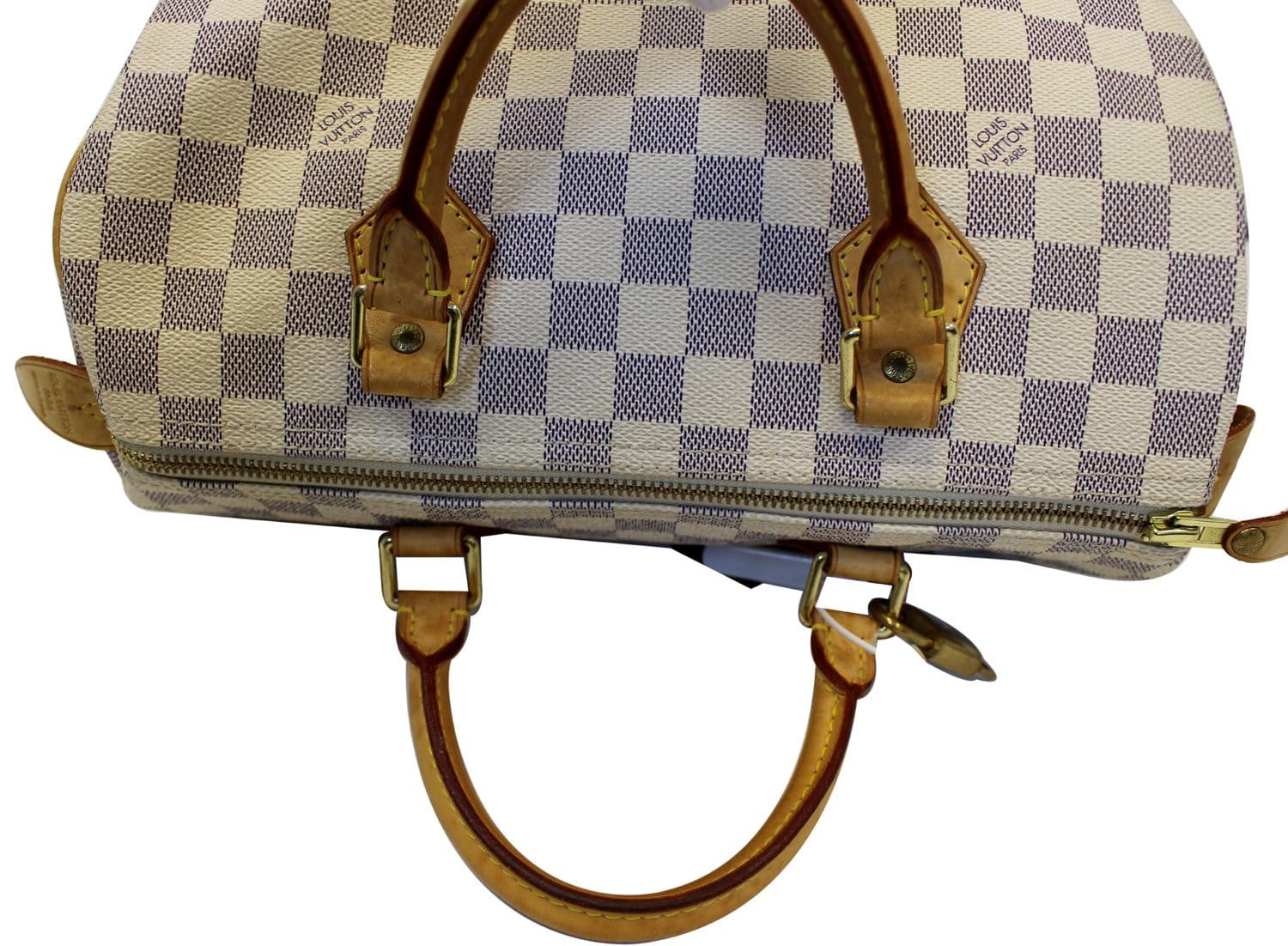 Speedy 30 Bandouliere Damier Azur – Keeks Designer Handbags