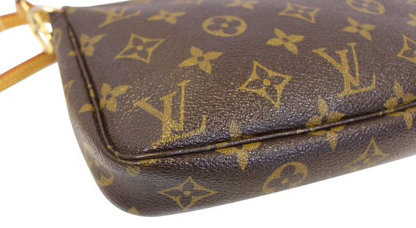 LOUIS VUITTON Monogram Canvas Pochette Accessoires Long Strap Pouch