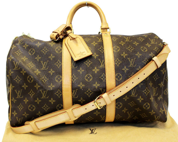 LOUIS VUITTON Monogram Keepall 45 Bandouliere Duffle Travel Bag