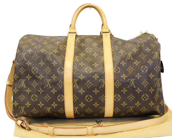 LOUIS VUITTON Monogram Keepall 45 Bandouliere Duffle Travel Bag