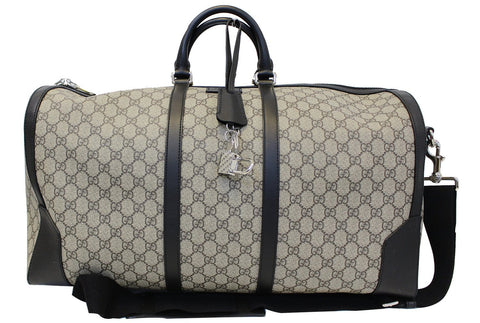 GUCCI GG Monogram Canvas Supreme Large Duffle Travel Bag 406381