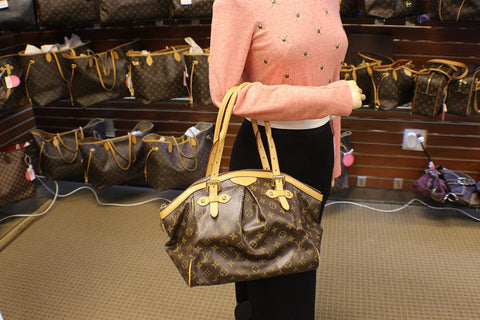 LOUIS VUITTON Monogram Tivoli GM Brown Tote Shoulder Bag