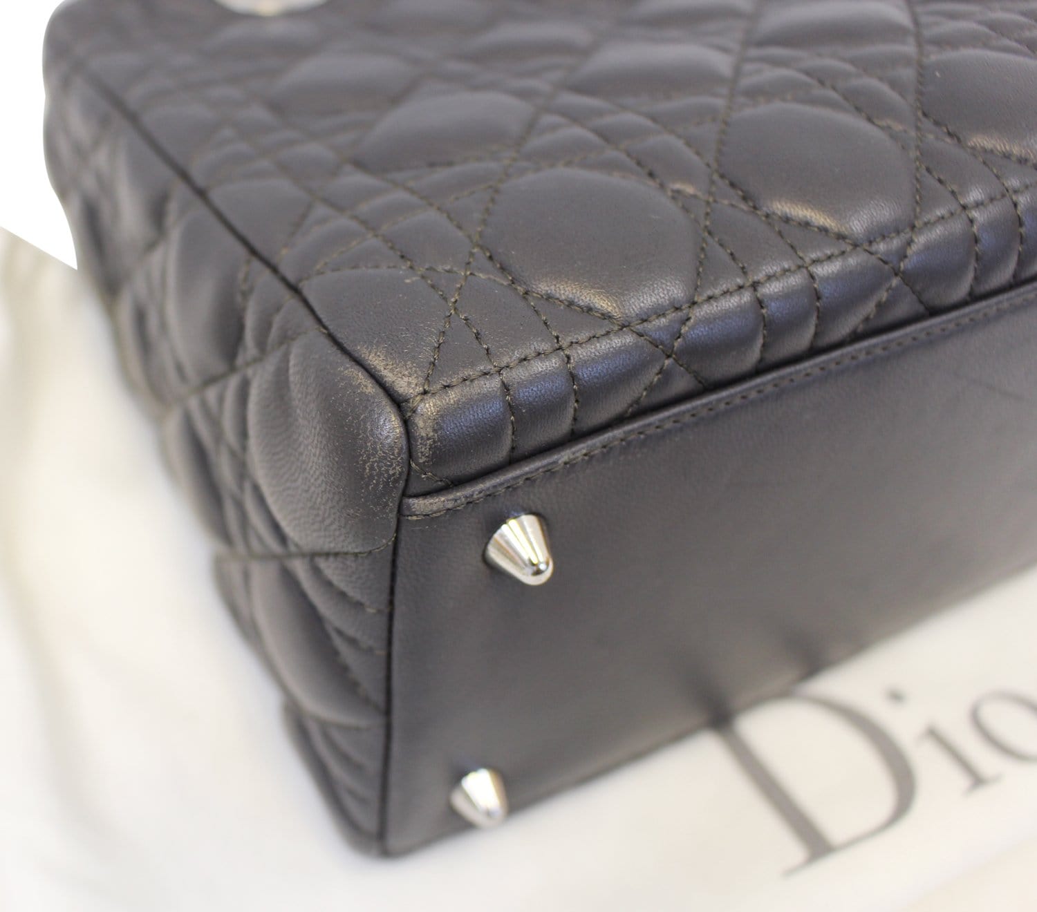 Large Lady Dior Bag Black Cannage Lambskin