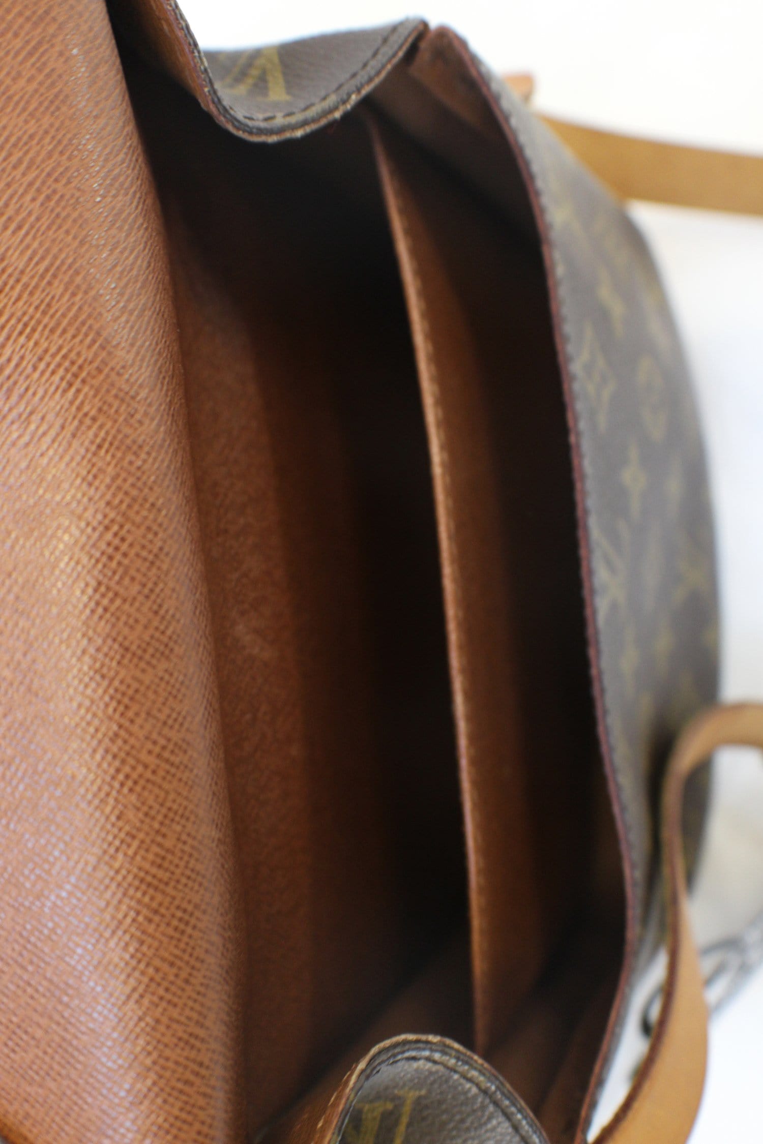 Cartouchière cloth crossbody bag Louis Vuitton Brown in Cloth - 36208823