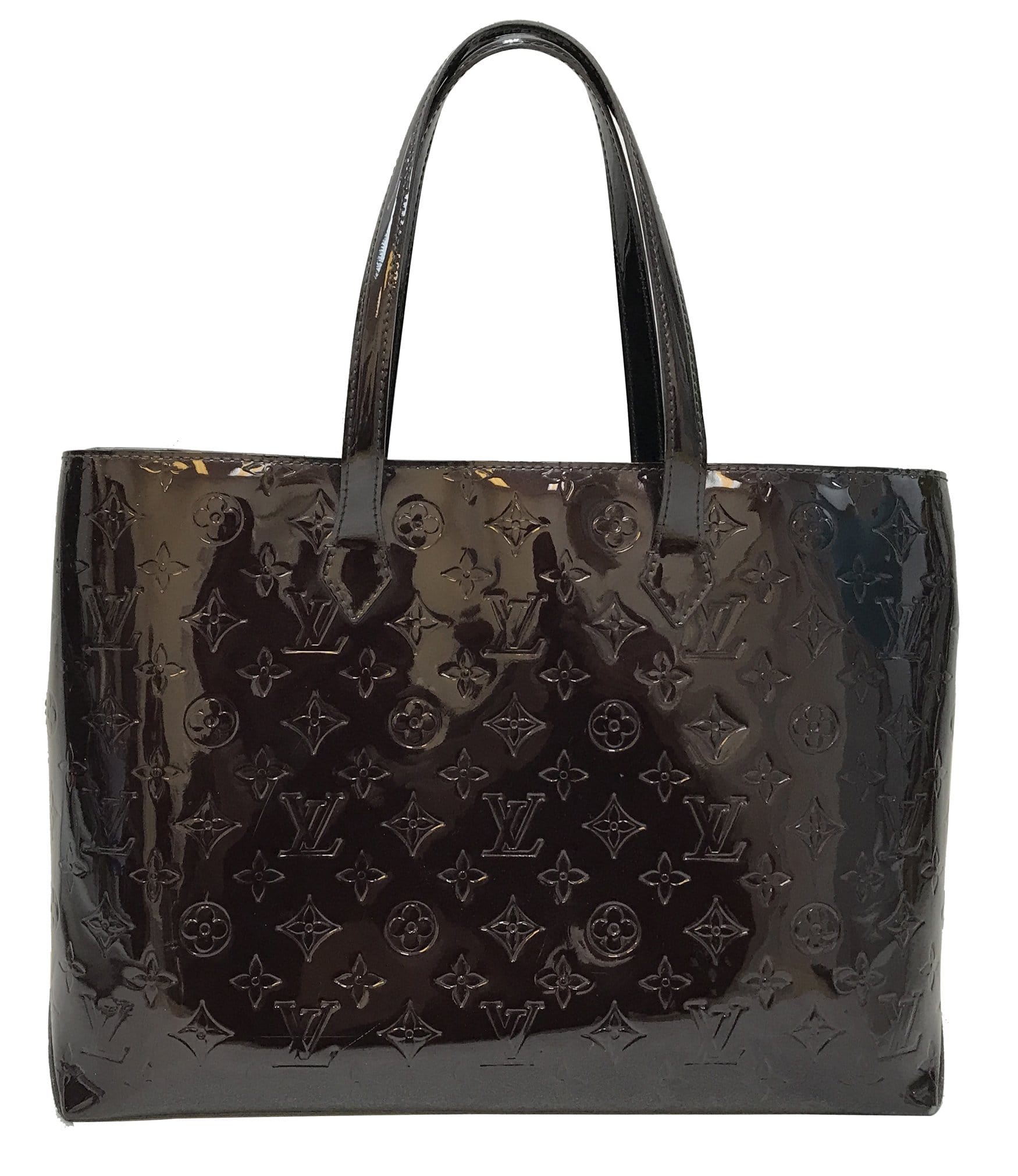 Louis Vuitton Wilshire Handbag Monogram Vernis MM Red 4917316