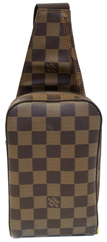 LOUIS VUITTON Damier Ebene Geronimos Brown Hip Bag