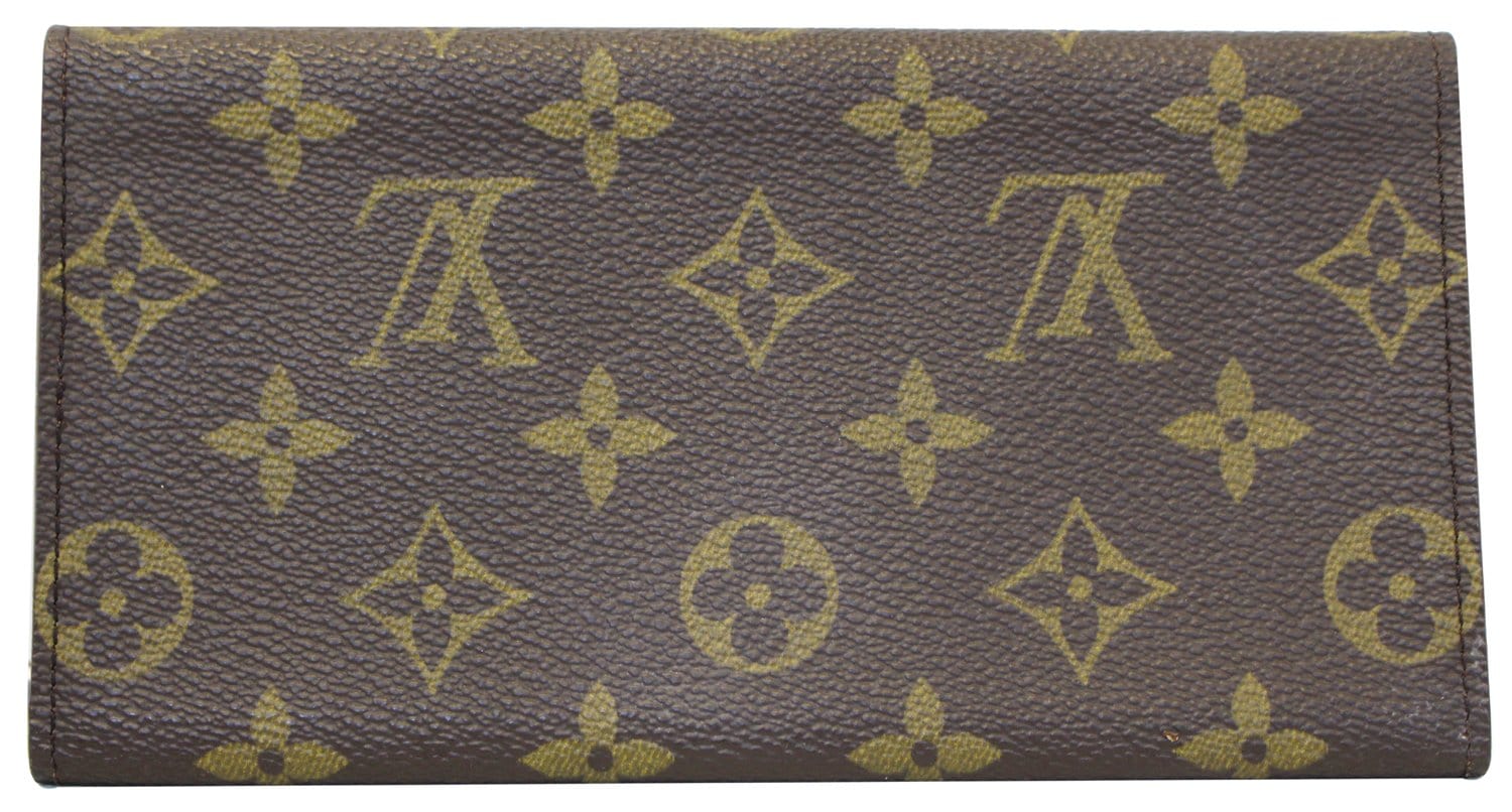 Authentic Louis Vuitton Vintage 1995 Brown LV Monogrammed Long Wallet
