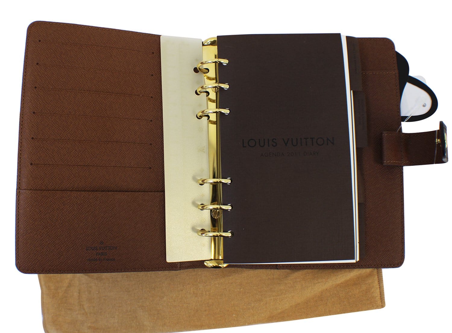 Louis Vuitton LOUIS VUITTON Monogram Agenda MM Day Planner Cover R20105 LV  Auth 49501