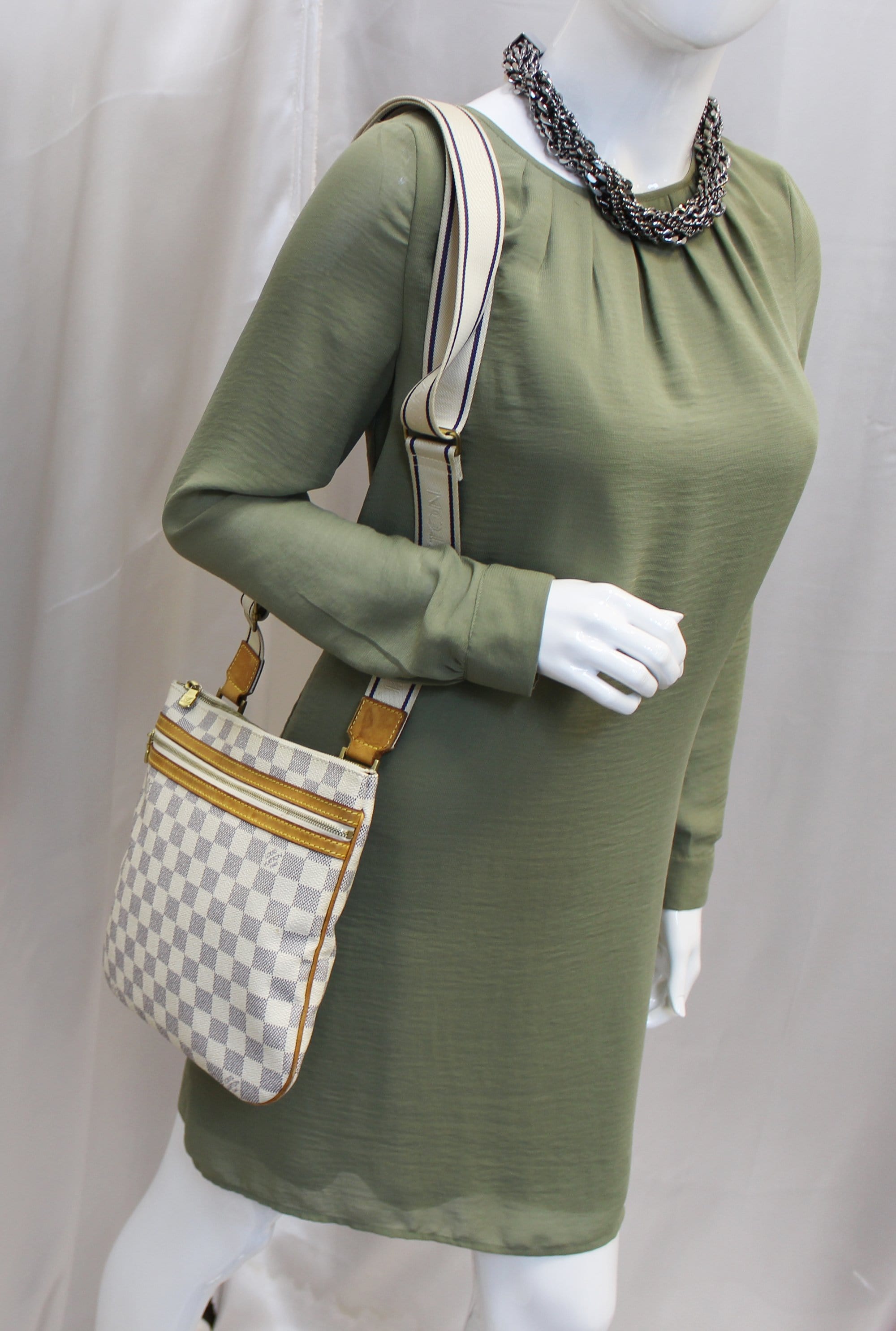 Auth Louis Vuitton Damier Pochette Bosphore Shoulder Bag N51111