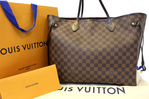 LOUIS VUITTON Damier Ebene Neverfull GM Brown Tote Bag