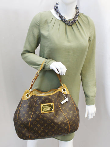 LOUIS VUITTON Monogram Galliera PM Brown Shoulder Handbag