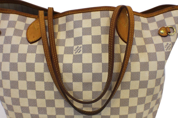 LOUIS VUITTON Damier Azur Neverfull MM Shoulder Bag