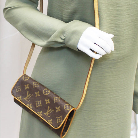 LOUIS VUITTON Monogram Canvas Twin PM Pochette Shoulder Bag