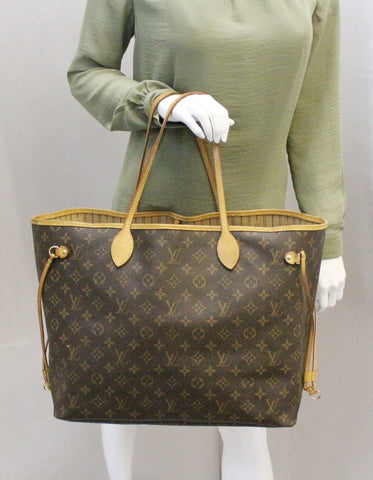 LOUIS VUITTON Monogram Canvas Neverfull GM Brown Tote Bag