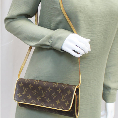 LOUIS VUITTON Monogram Canvas Pochette Twin GM Shoulder Bag