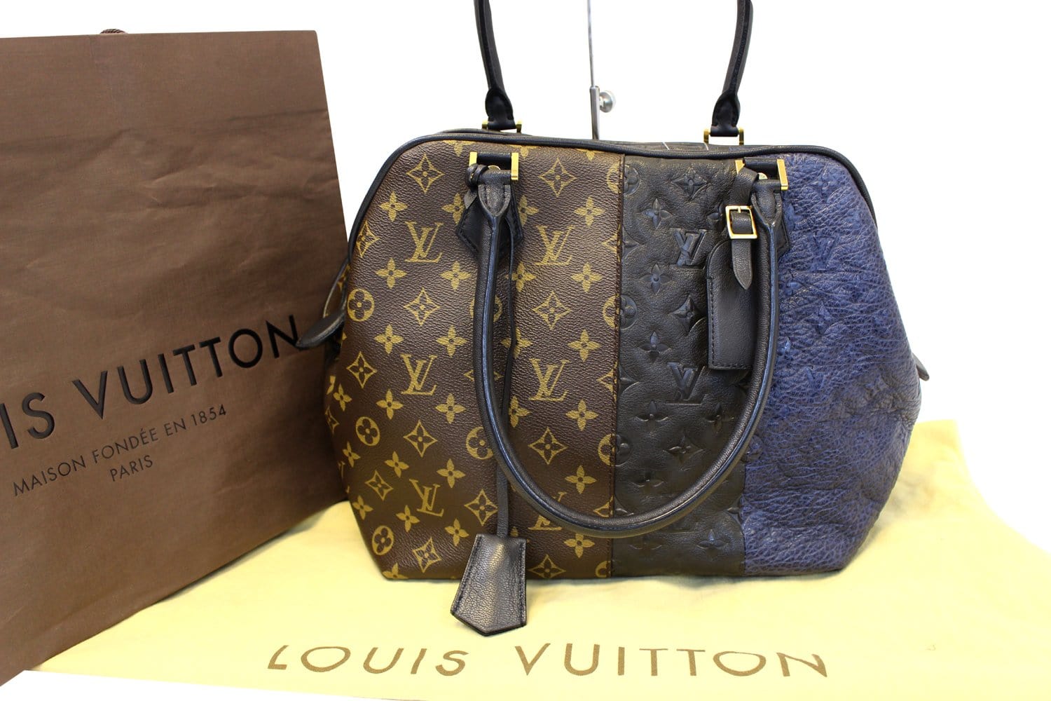 Louis Vuitton - Marine Limited Edition Monogram Block Bag Blue