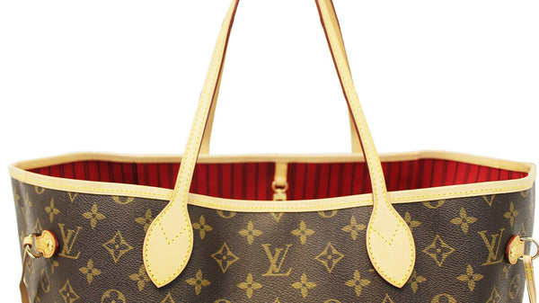 LOUIS VUITTON Monogram Neverfull GM Shoulder Bag Red