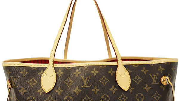 LOUIS VUITTON Monogram Neverfull GM Shoulder Bag Red