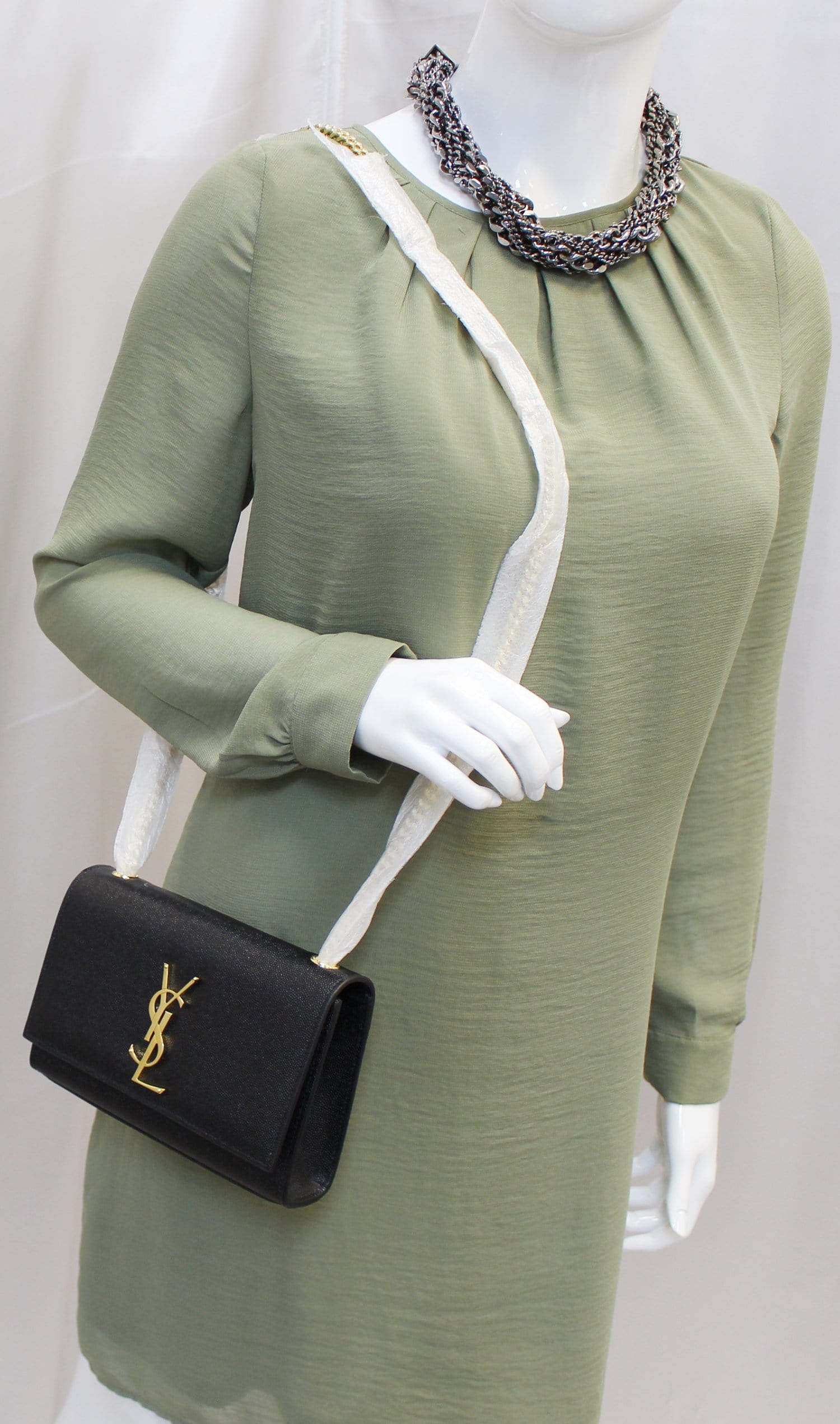 Saint Laurent 'kate Small' Shoulder Bag in Green