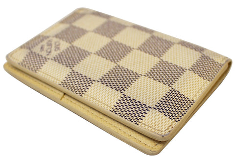 LOUIS VUITTON Damier Azur Card Case Pocket Organizer