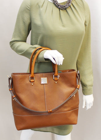 Dooney and Bourke Top Handle Brown Leather Shoulder Bag