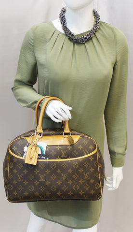 LOUIS VUITTON Monogram Canvas Deauville Boston Satchel Bag