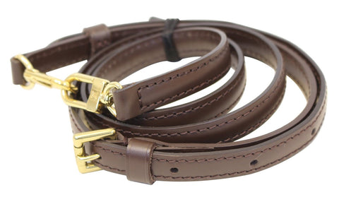 LOUIS VUITTON Leather Brown Shoulder Strap