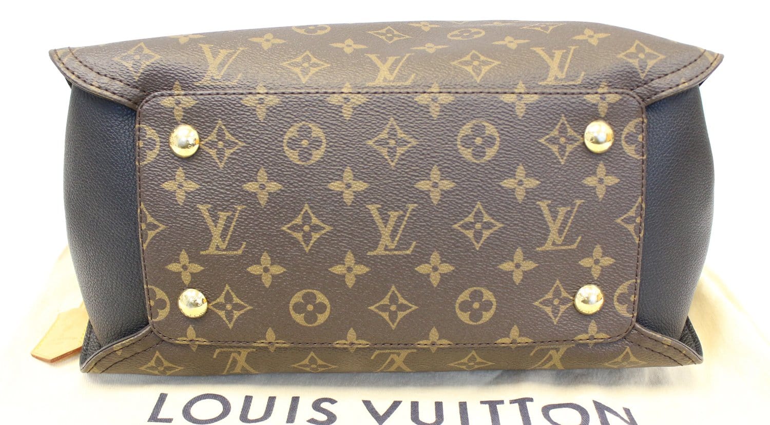 Louis Vuitton top handle flap bag monogram canvas / calfskin black GHW