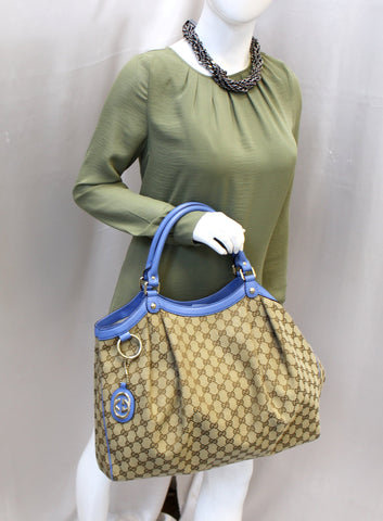 GUCCI GG Canvas Large Sukey Tote Bag 211943