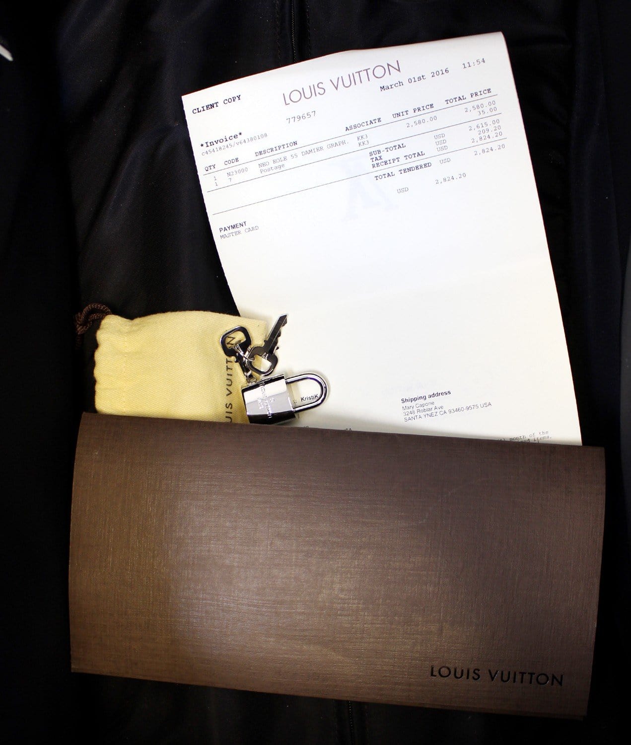 Authentic Louis Vuitton 2019 Duffle Bag with receipt $2475 + Tax