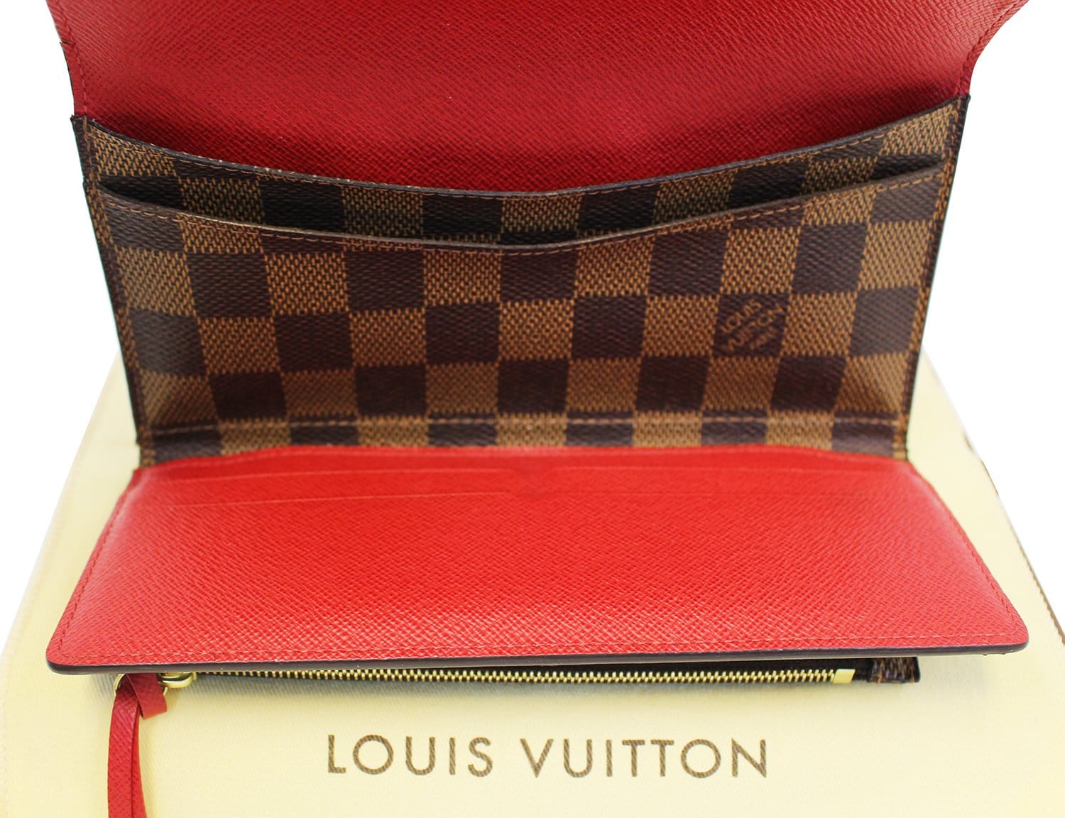 Louis Vuitton Damier Canvas Rouge Josephine Wallet - Yoogi's Closet