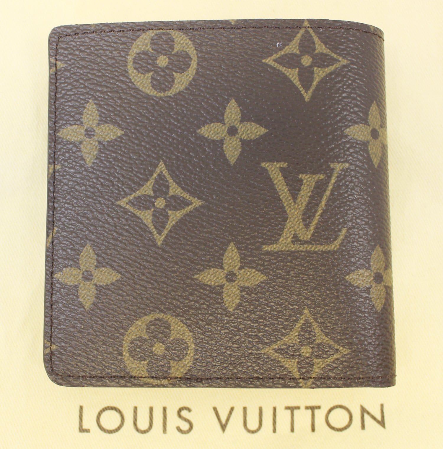 Louis Vuitton card holder Black Dark brown Leather Cloth ref