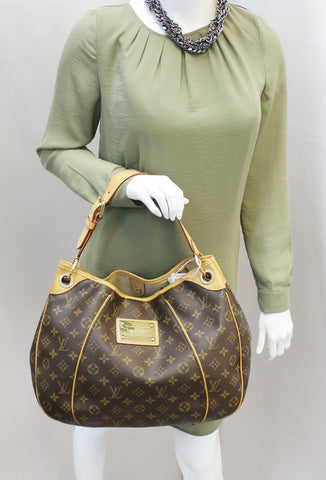 LOUIS VUITTON Monogram Galliera PM Brown Shoulder Handbag