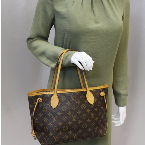 LOUIS VUITTON Monogram Canvas Neverfull PM Tote Shoulder Bag